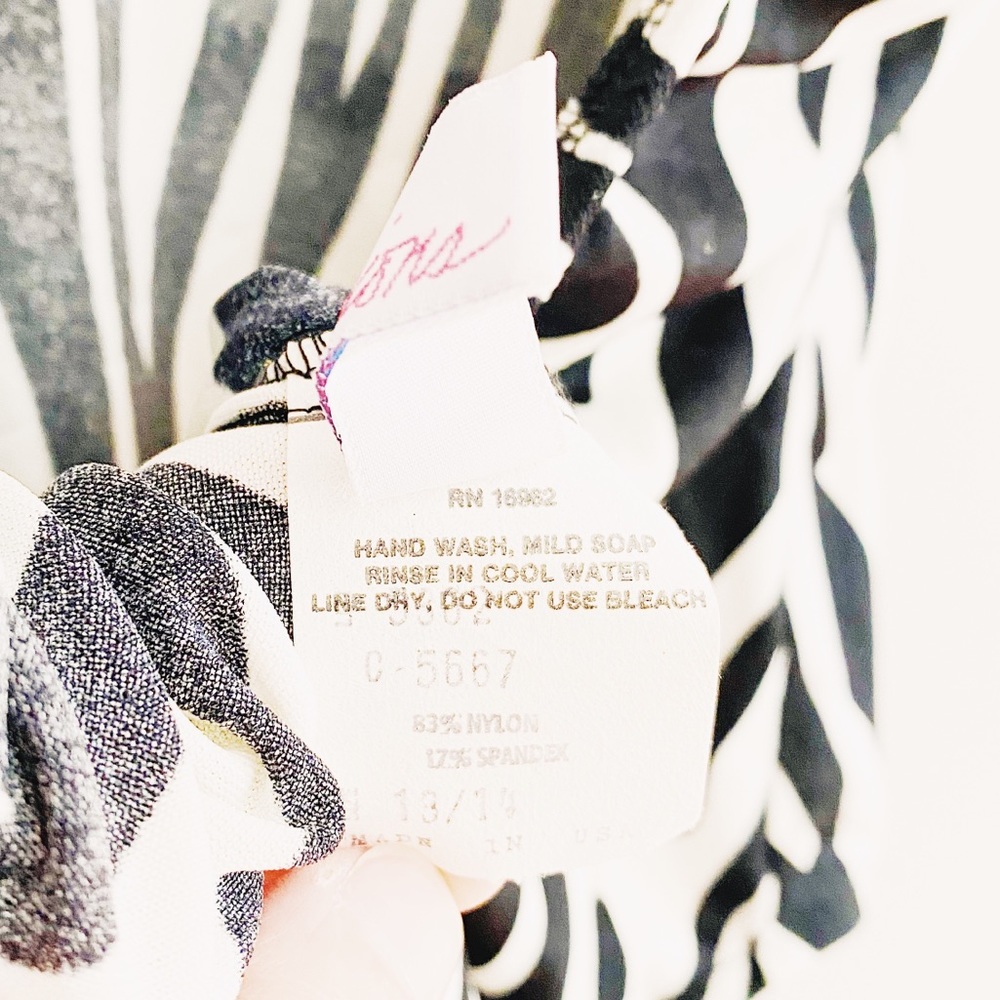 Vintage zebra print bodysuit/swimsuit - Picture 5 of 6